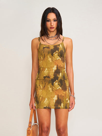 Vintage Hurricane Fade Short Dress Hurricane Camouflage
