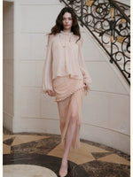 Puff Sleeve Chiffon Blouse