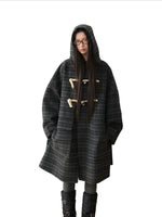 Wool Blend Hooded Duffle Coat