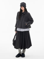 Korean Wool Blend Short Coat
