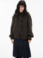 Hooded Wool Blend Jacket
