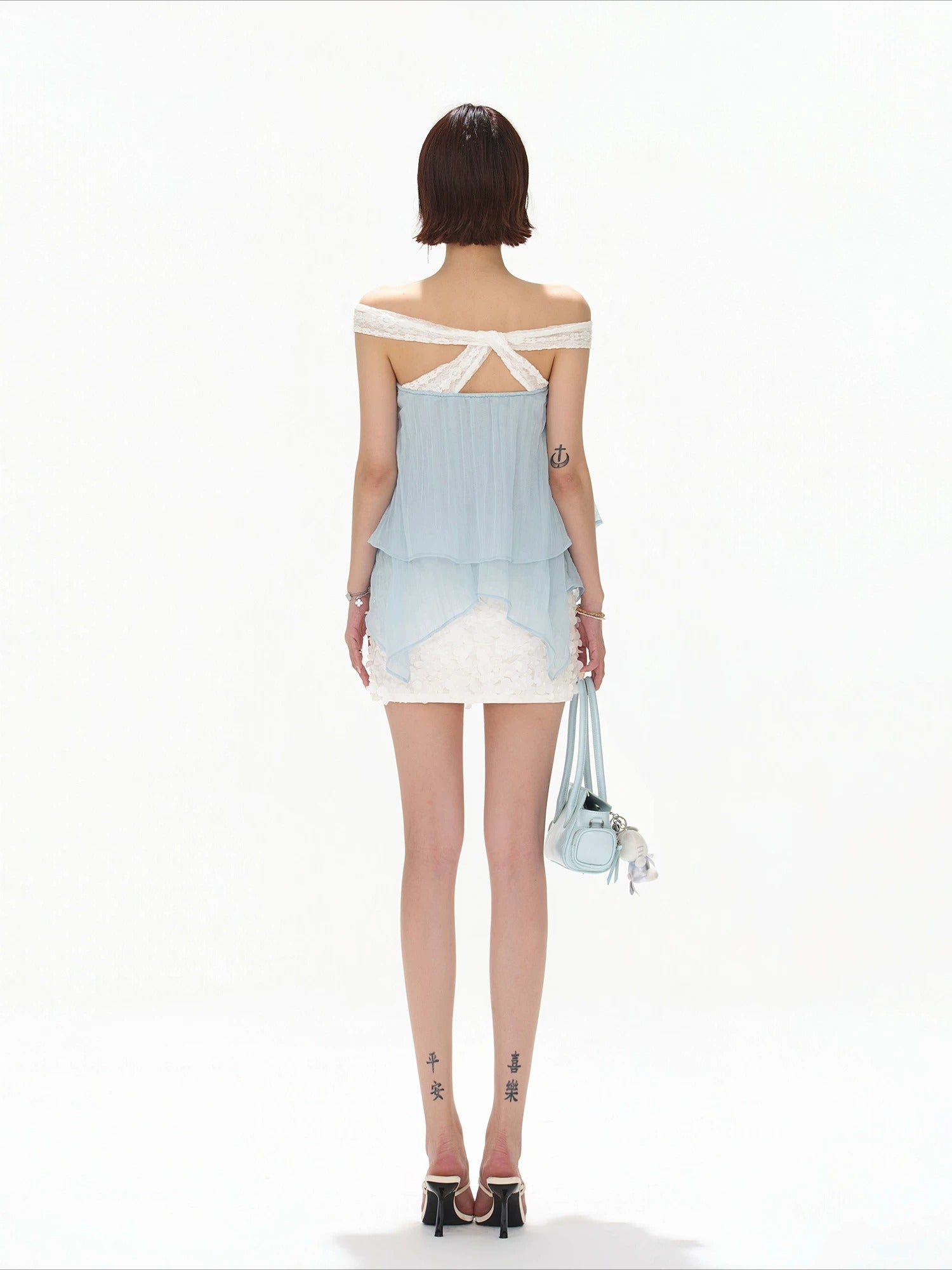 Floral Embroidery Mini Skirt