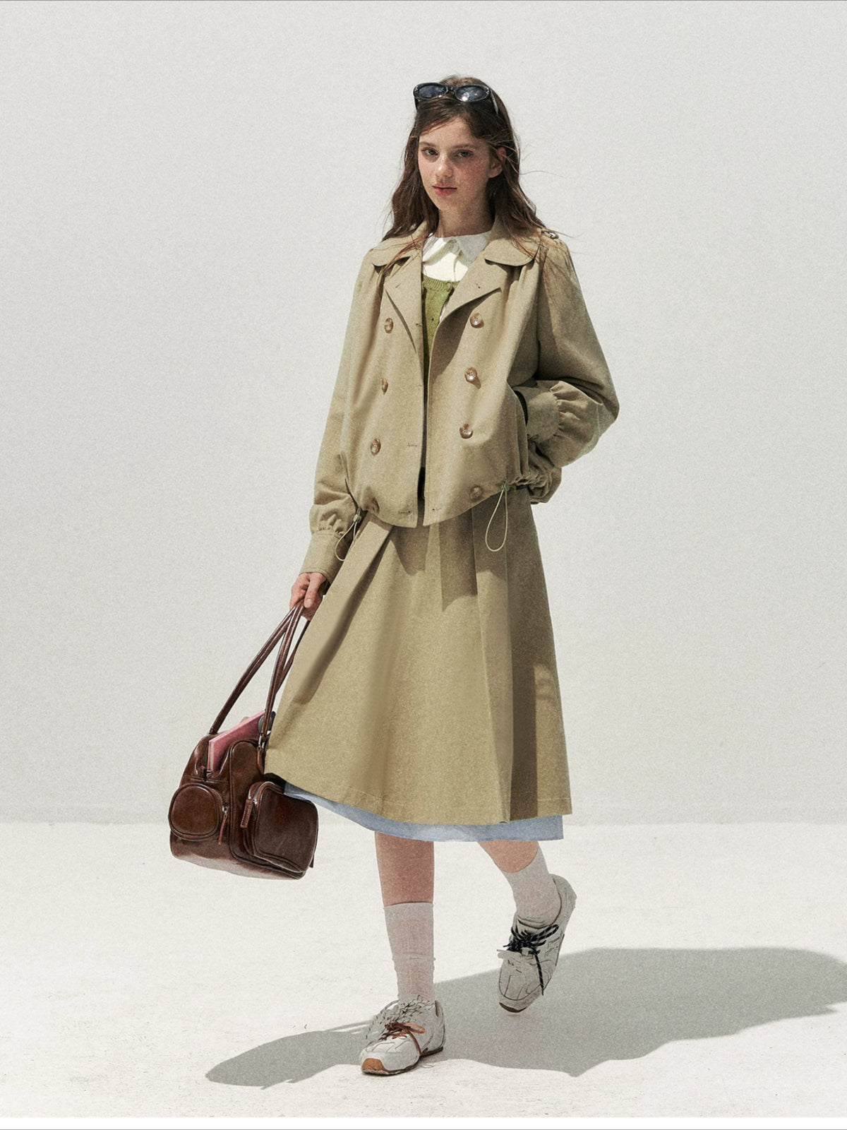 Peter Pan Trench Skirt Set