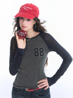 Rhinestone Raglan Top