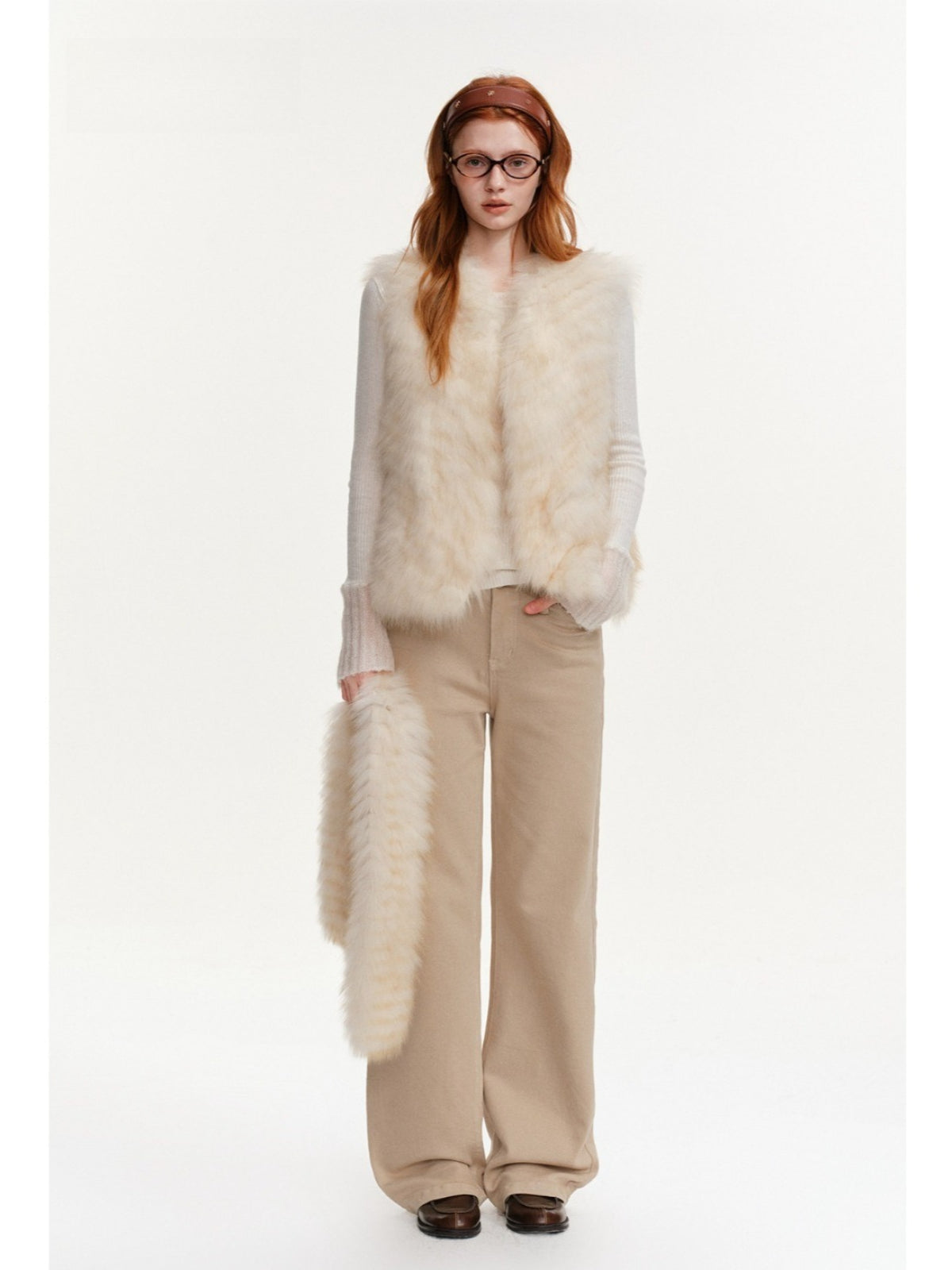 Fox Fur Vest &amp; Scarf Set
