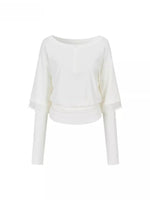 Asymmetrical Lace Panel Faux Layered Tee