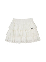 Lace Tiered Mini Skirt