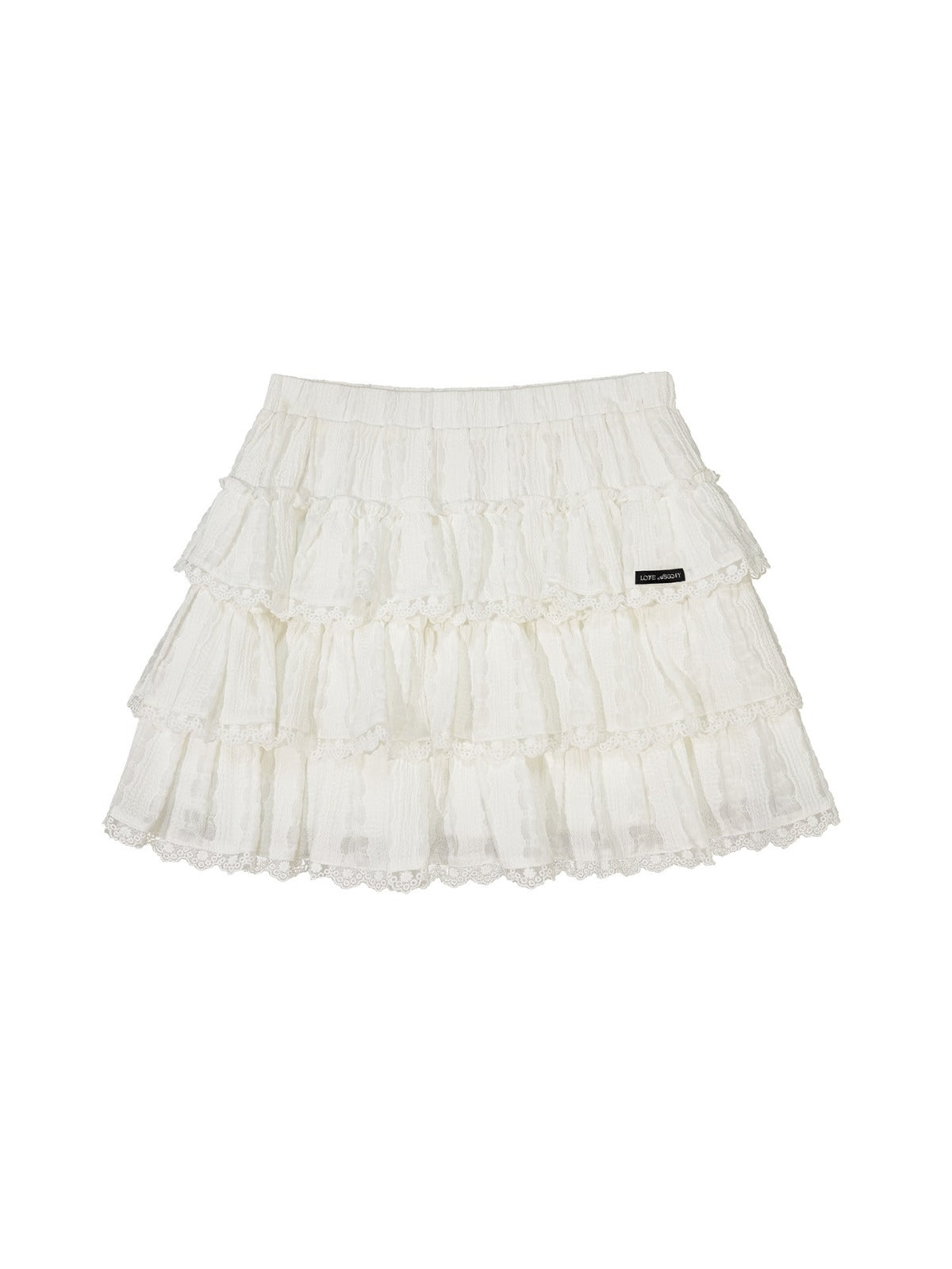 Lace Tiered Mini Skirt