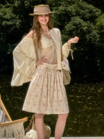 Floral Satin Skirt