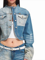 Equestrian Laser Denim Jacket