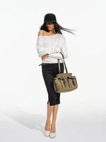 Off-Shoulder Sweatshirt & Flared Pants Set