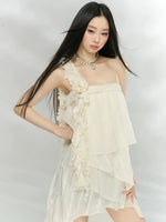 Ruffle Rose Mini Dress
