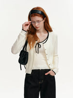 Contrast Trim Knit Twin Set