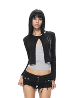 Vintage Graphic Cropped Cardigan