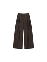 Pleated Bow Wool Pants