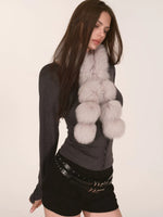 Lace Batwing V-Neck Knit Top