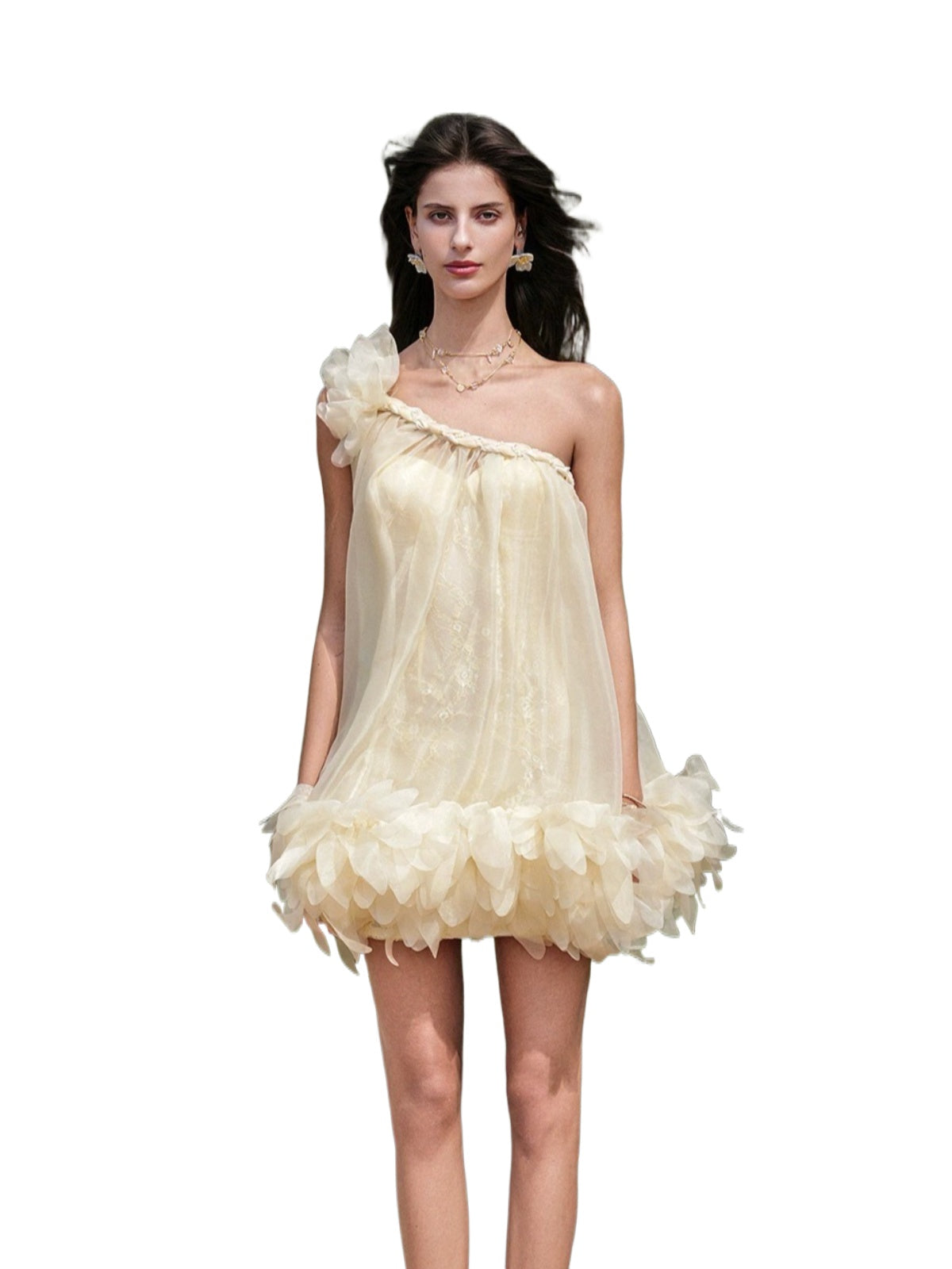 Sequin One Shoulder Backless Dress