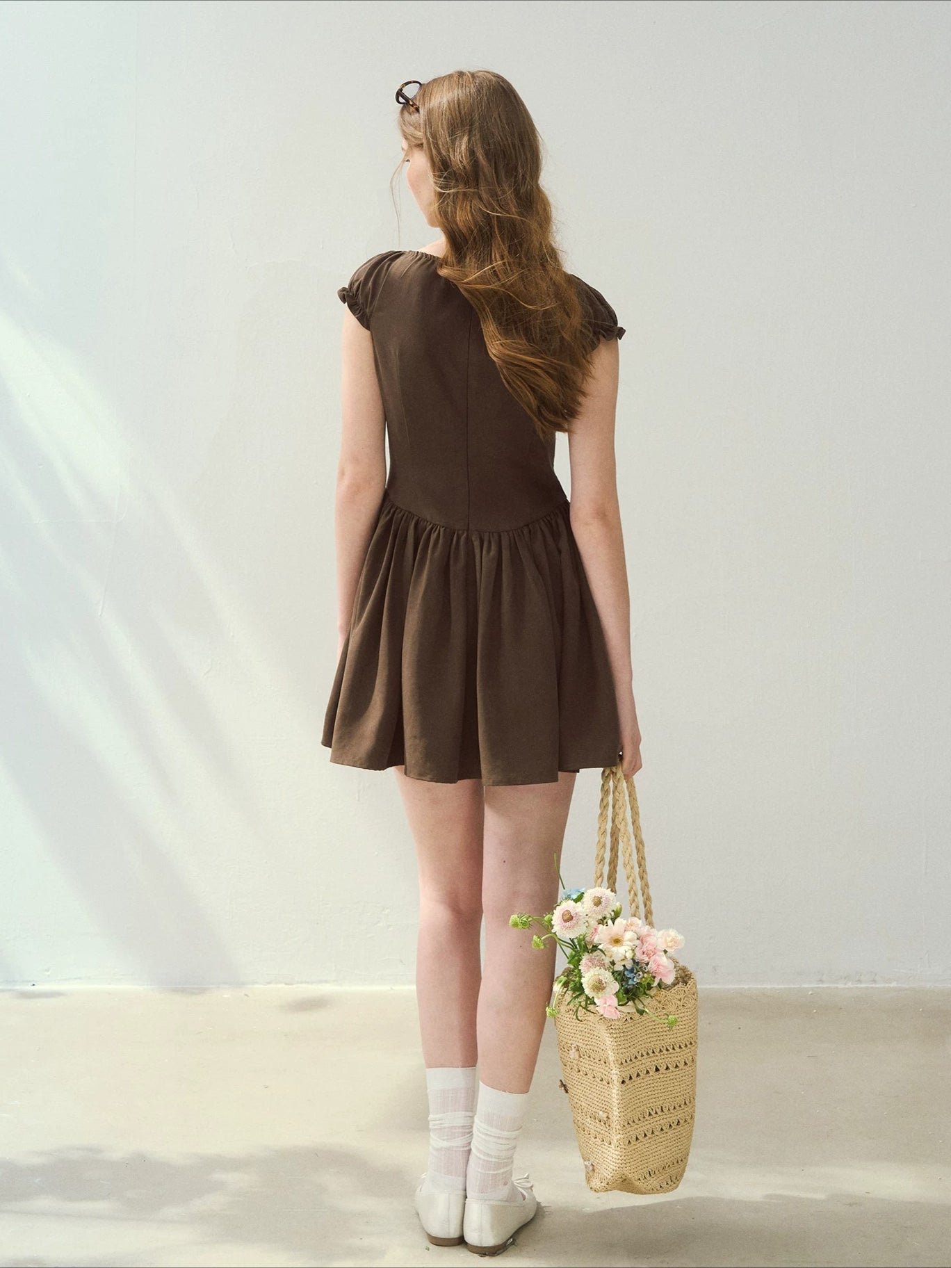 Green &amp; Brown "Seaside Reading" Dress
