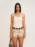 Vintage Chinese Ink Camouflage Sports Camisole