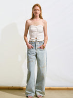 +5CM N3 Straight-Leg Denim Pants
