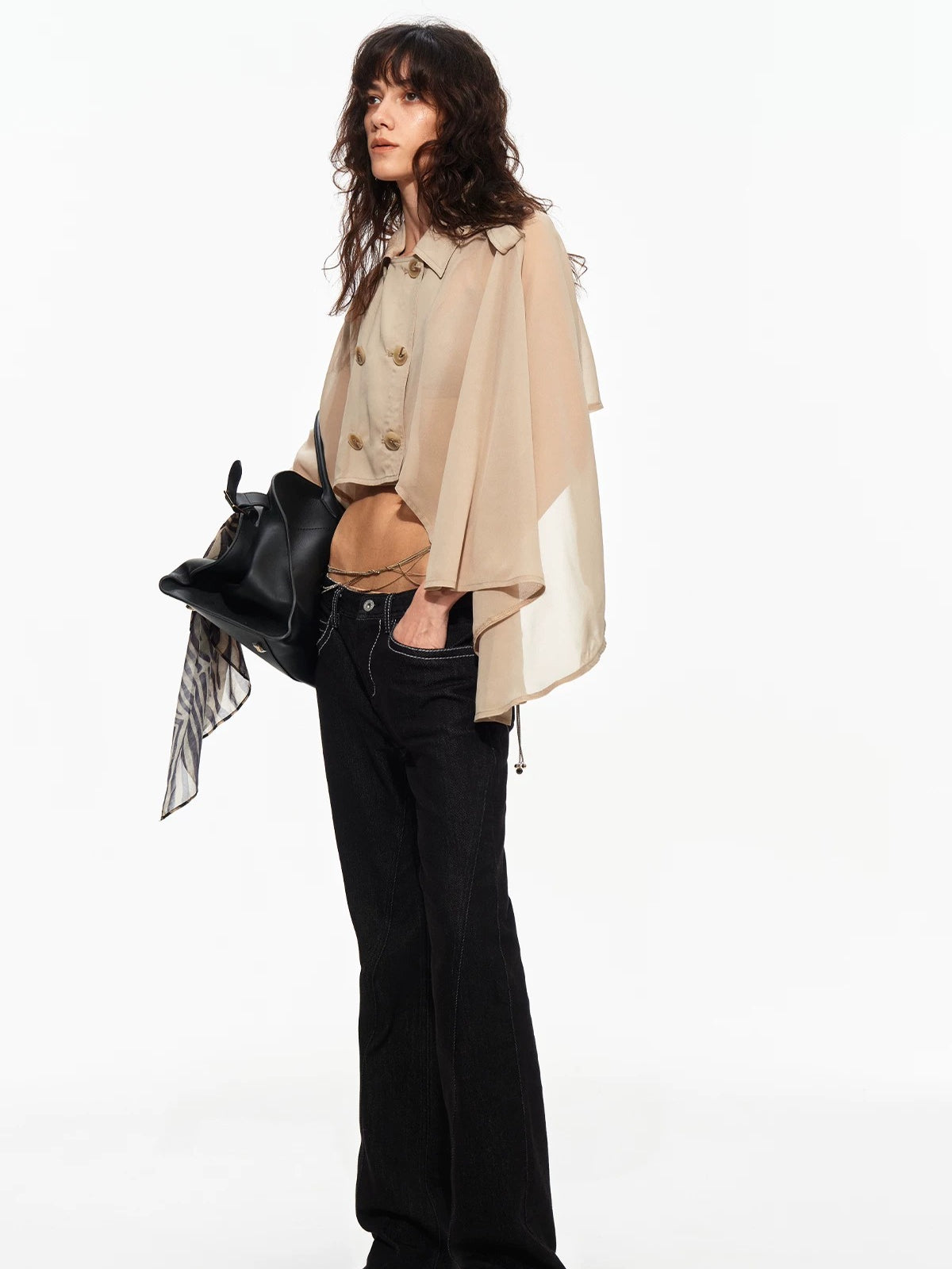 Chiffon Cape Jacket
