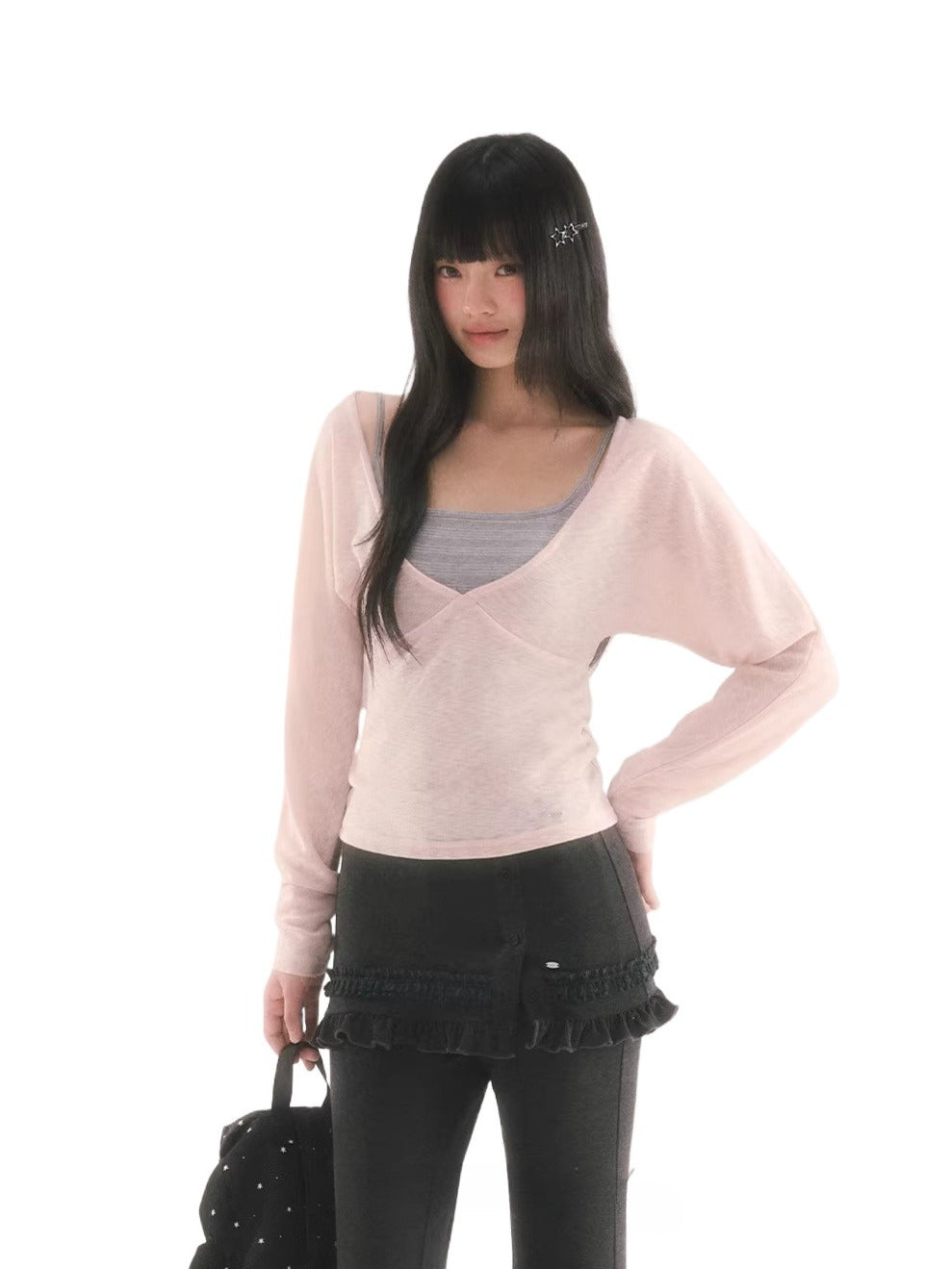 Pink Layered Top Set