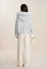 Fur Collar Knit Cardigan