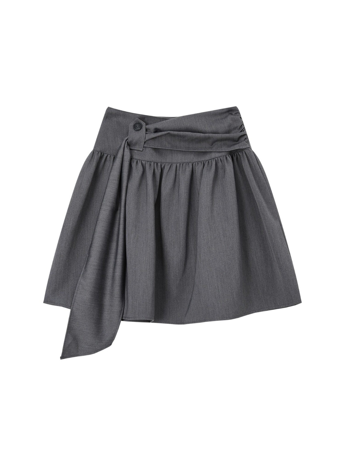 Tie Waist A-Line Puffed Skirt