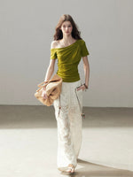 Asymmetric Short Sleeve Top