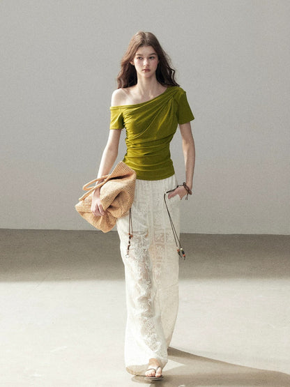 Asymmetric Short Sleeve Top