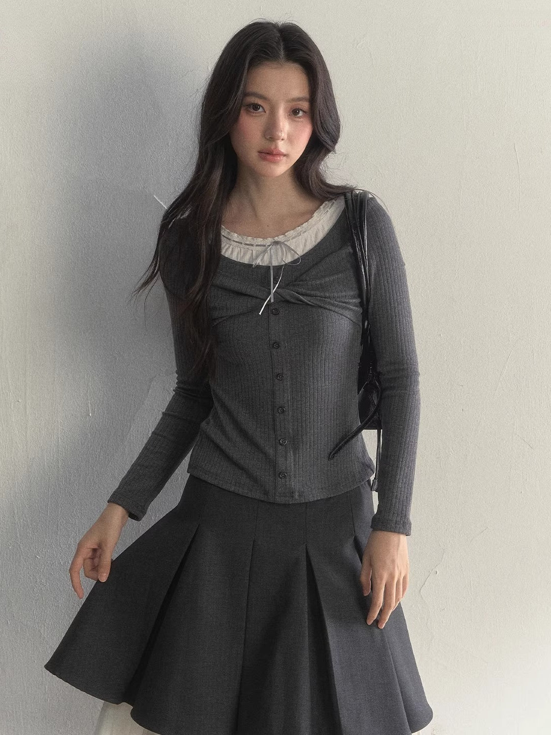 Bowknot Knit T-Shirt