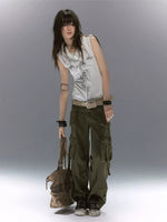 Vintage Military Cargo Straight Pants