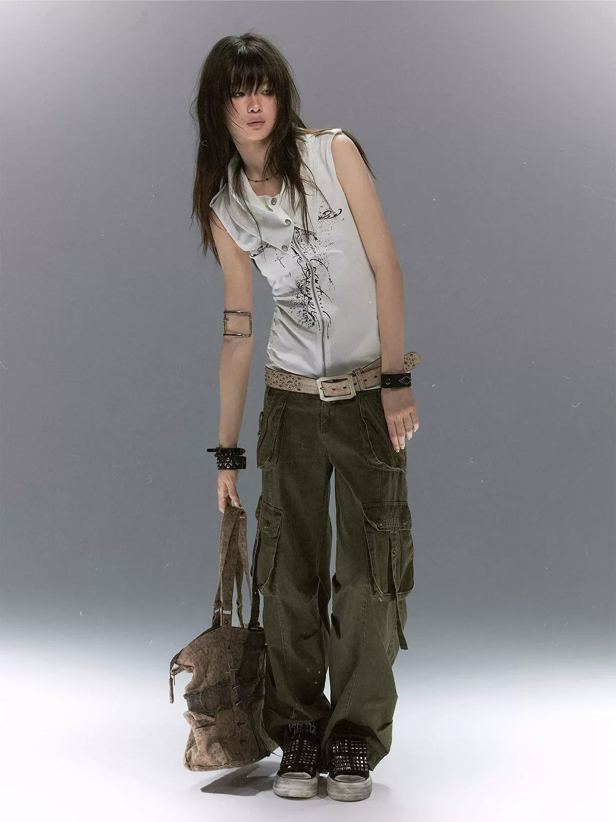 Vintage Military Cargo Straight Pants
