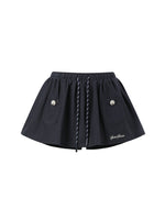 Navy Blue Pocket Drawstring Skort