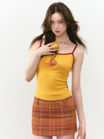 Colorblock Letter Print Cami Top