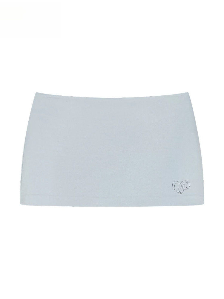 Shimmer Heart Satin Skirt