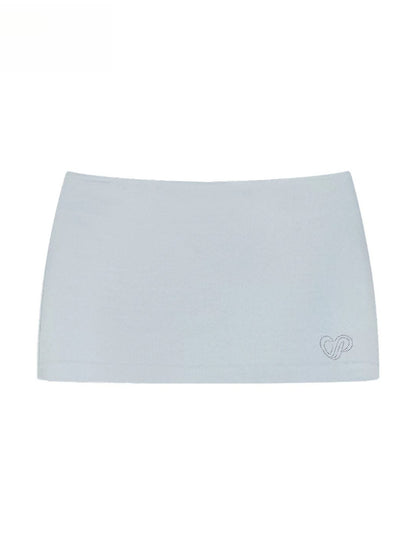 Shimmer Heart Satin Skirt