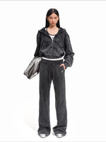 Rhinestone Cropped Hoodie