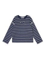 Striped Embroidery Pegasus Tee