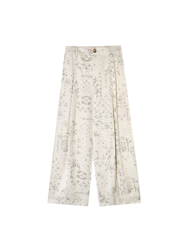 Paisley Curved Wide Pants