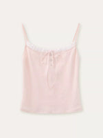 Deep V-neck Blouse & Cami & Skirt Set
