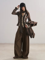 Pleated Wide-Leg Trousers