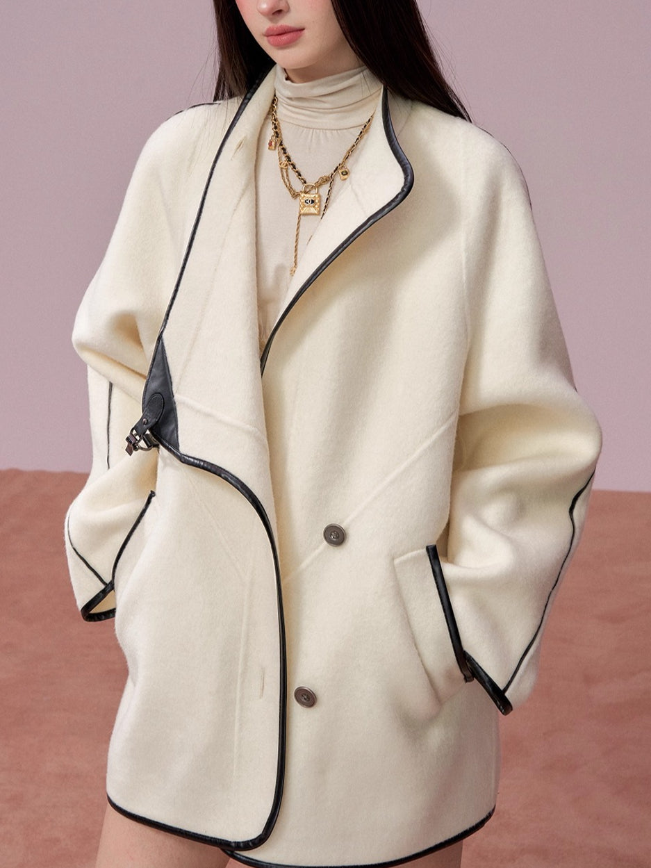 Vintage Shearling-Wool Double-Faced Coat