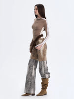 Reversible Brushed Mockneck Top