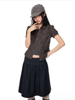 Ruched Puff Sleeve Shirt
