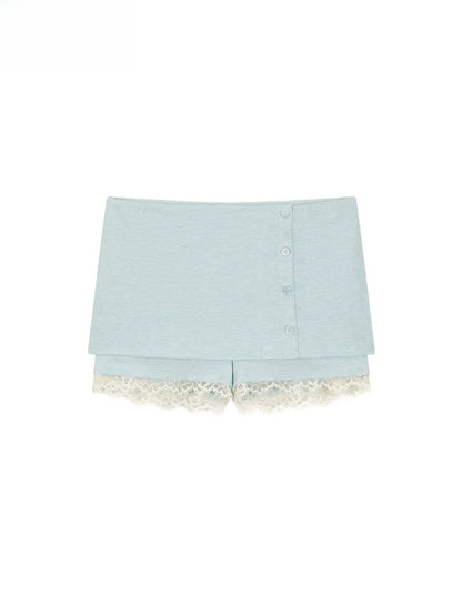 Twisted Shoulder Shorts Set