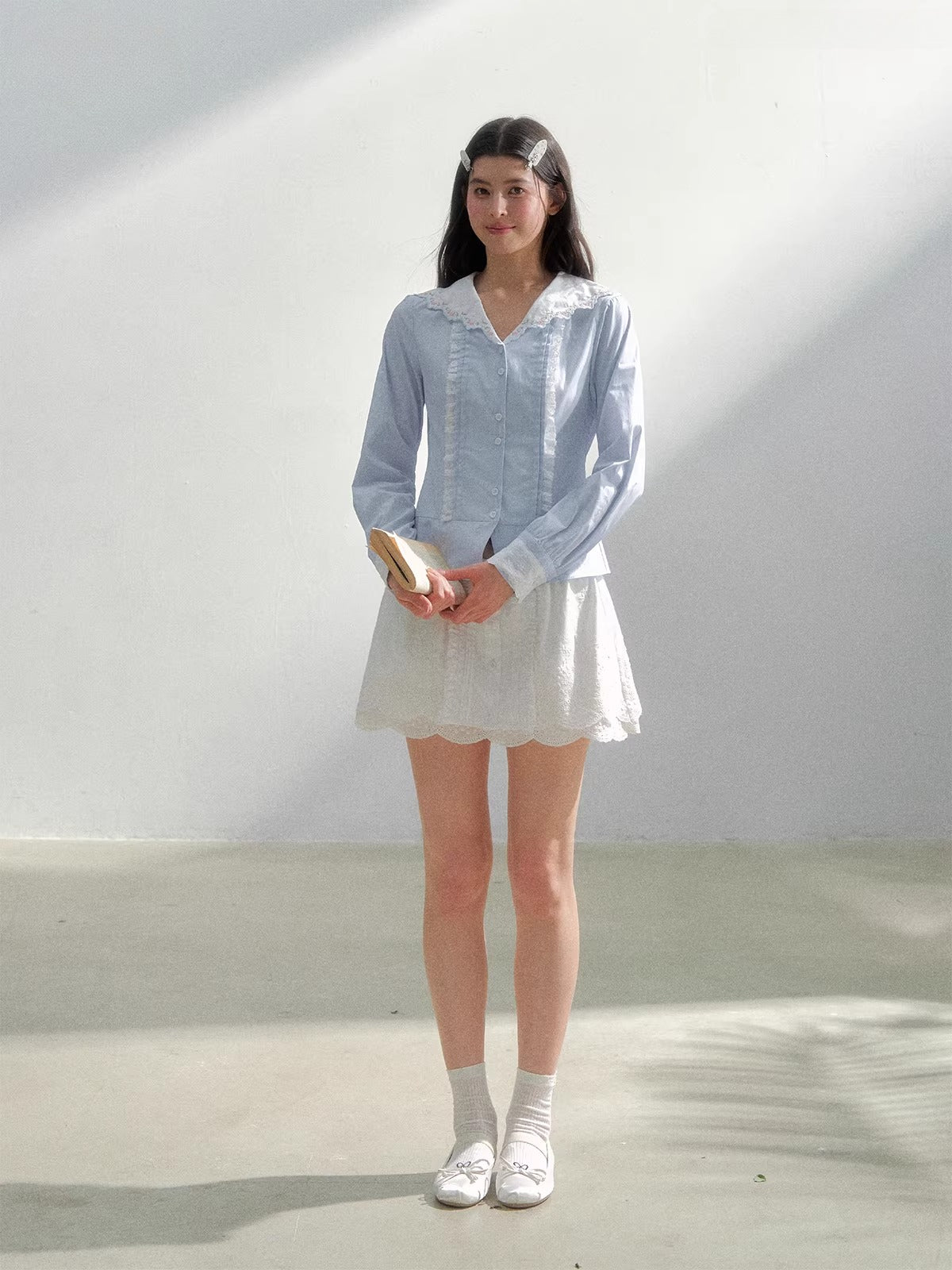 Blue Sailor Embroidered Shirt