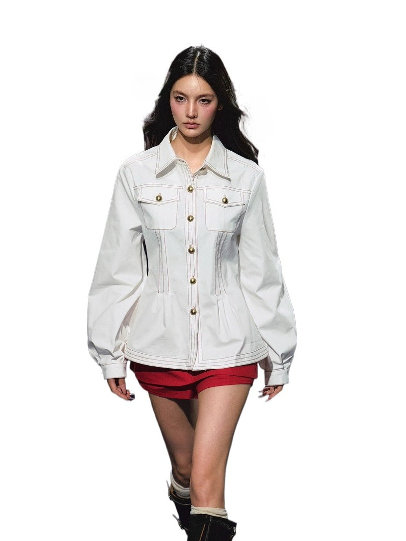 Red Line Collared Pocket Jacket
