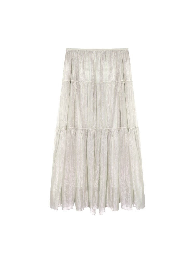Pearl Texture Tiered Skirt