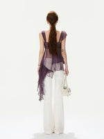 Floral Appliqué Chiffon Cami